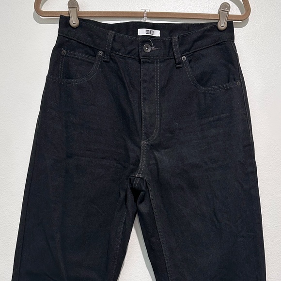 Uniqlo Black Straight Jeans Size 26x32 - Picture 2 of 5
